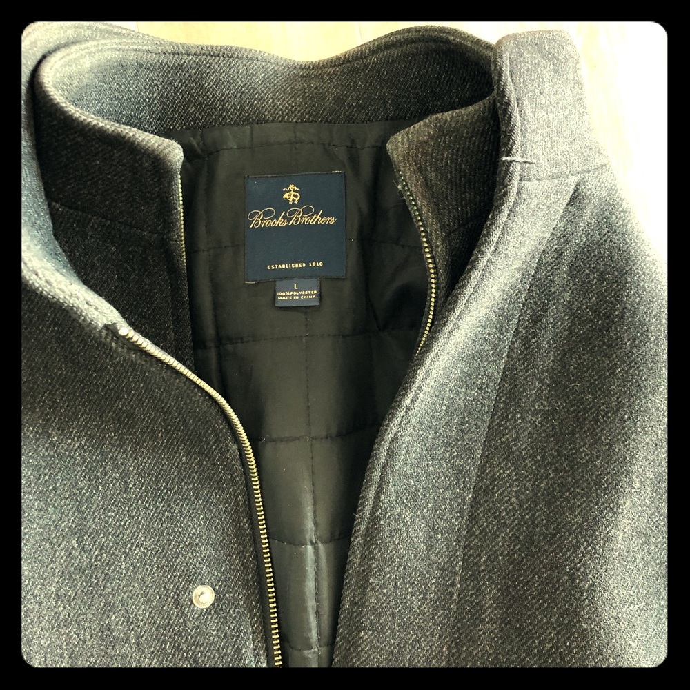 Brooks Brothers Men’s Winter wool Coat w Zip Vest